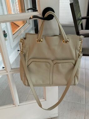 Steve Steve Madden cream  tote large leather.